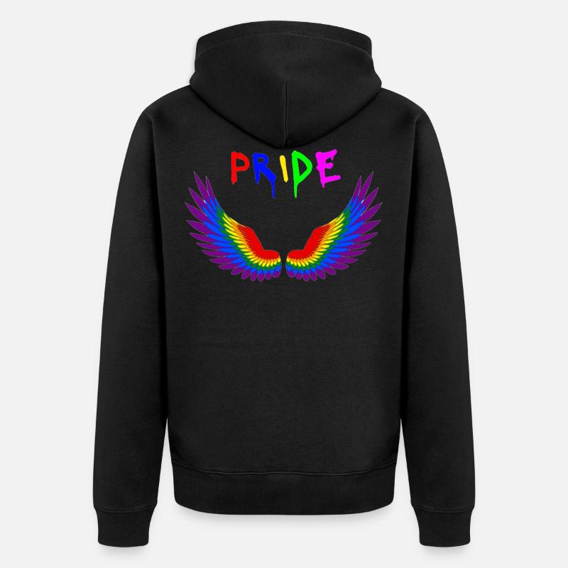 AILES LGBTQ PRIDE - Veste à capuche bio Premium Unisexe - noir
