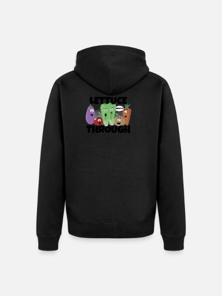 Through Lettuce - Unisex Premium Organic Zip Hoodie - black