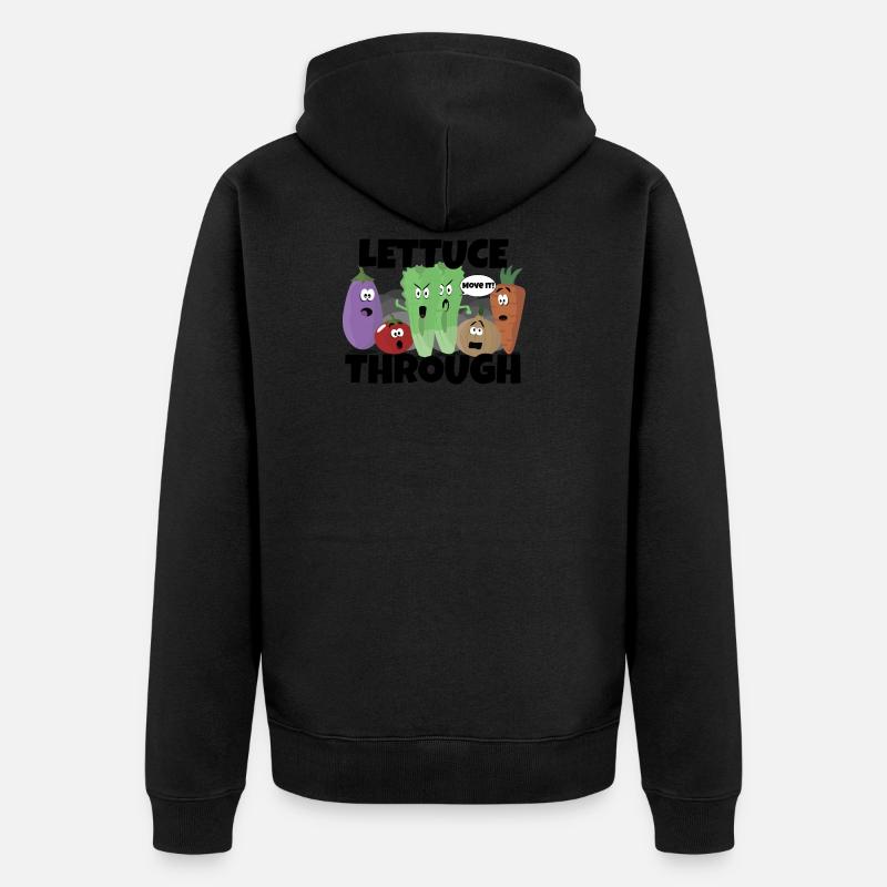 durch Salat - Unisex Premium Bio Zip Hoodie - Schwarz