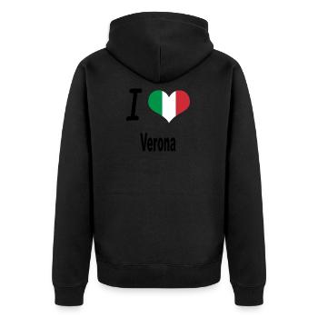 J'aime l'Italie Accueil Vérone - Veste à capuche bio Premium Unisexe - noir - Dos - Nico (187cm)