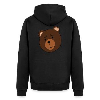 ours en peluche - Veste à capuche bio Premium Unisexe - noir - Dos - Nico (187cm)
