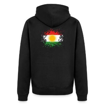racines pays d'origine racines amour pn kurdistan de kurd - Veste à capuche bio Premium Unisexe - noir - Dos - Nico (187cm)