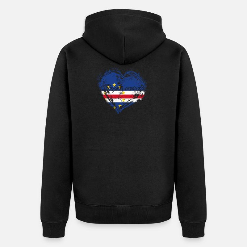 PAYS CADEAU ROOTS AMOUR Cap-Vert - Veste à capuche bio Premium Unisexe - noir