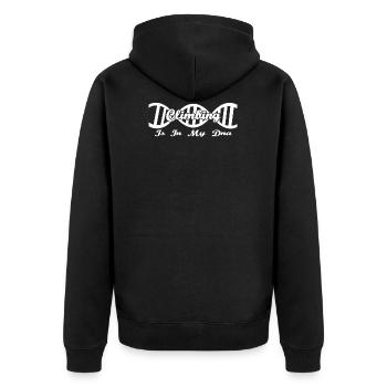 Dns dna evolution hobby geschenk Climbing - Unisex Premium Bio Zip Hoodie - Schwarz - Hinten - Nico (187cm)