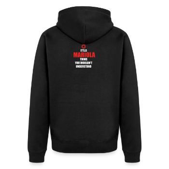 Gift it sa thing birthday understand MARIOLA - Unisex Premium Organic Zip Hoodie - black - Back - Nico (187cm)