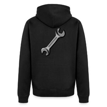 Clé / outil - Veste à capuche bio Premium Unisexe - noir - Dos - Nico (187cm)