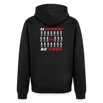 BE DIFFERENT anders cool cadeau trumpet trompette - Veste à capuche bio Premium Unisexe - noir - Dos - Nico (187cm)
