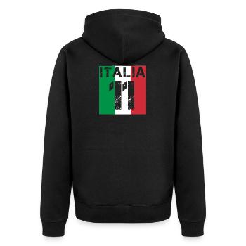 Italie Italia Football wm queen king meister 11 - Veste à capuche bio Premium Unisexe - noir - Dos - Nico (187cm)