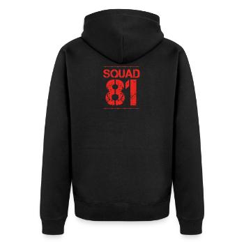 Team Verein Squad Party Member Crew jga malle 81 - Unisex Premium Organic Zip Hoodie - black - Back - Nico (187cm)