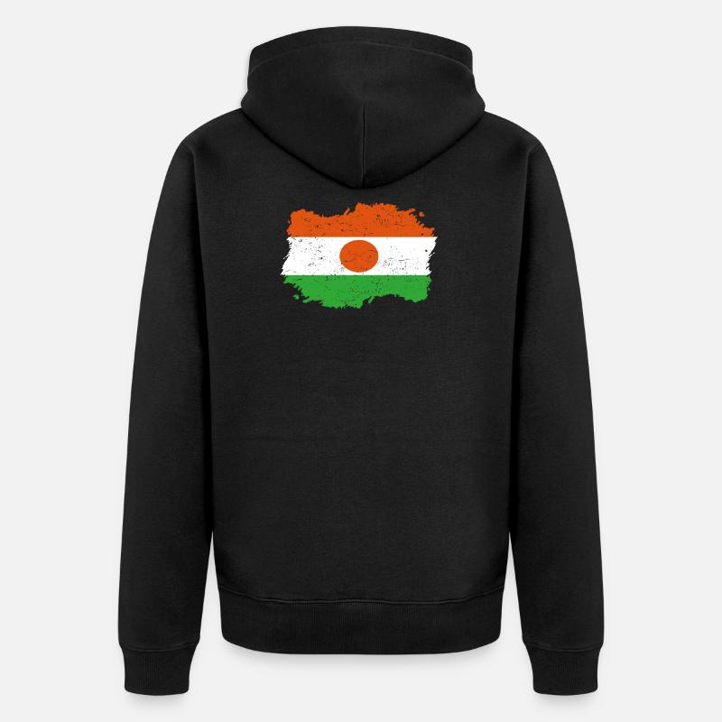 Roots Accueil drapeau Niger .png - Veste à capuche bio Premium Unisexe - noir