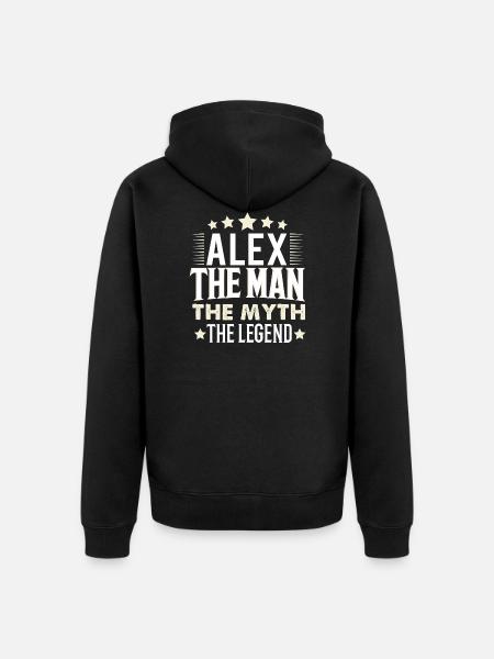 Alex - Veste à capuche bio Premium Unisexe - noir