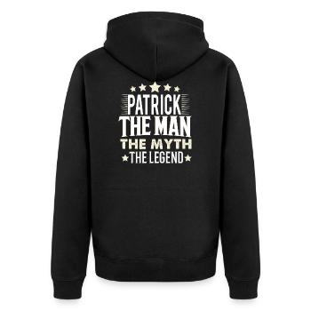 Patrick - Veste à capuche bio Premium Unisexe - noir - Dos - Nico (187cm)