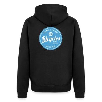 Bicyclettes modernes et vintage - Veste à capuche bio Premium Unisexe - noir - Dos - Nico (187cm)