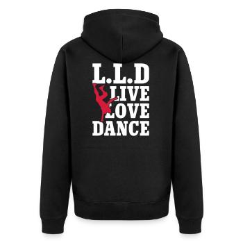 Live Love Dance - Veste à capuche bio Premium Unisexe - noir - Dos - Nico (187cm)