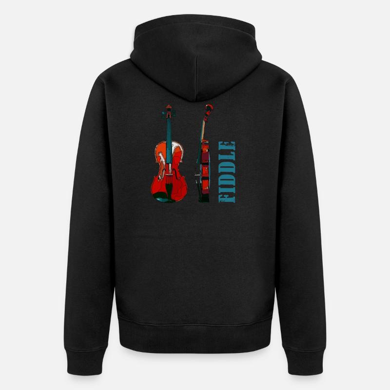 fiddle - Unisex Premium Bio Zip Hoodie - Schwarz