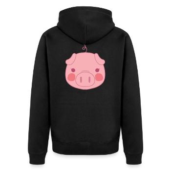 Porc - Veste à capuche bio Premium Unisexe - noir - Dos - Nico (187cm)