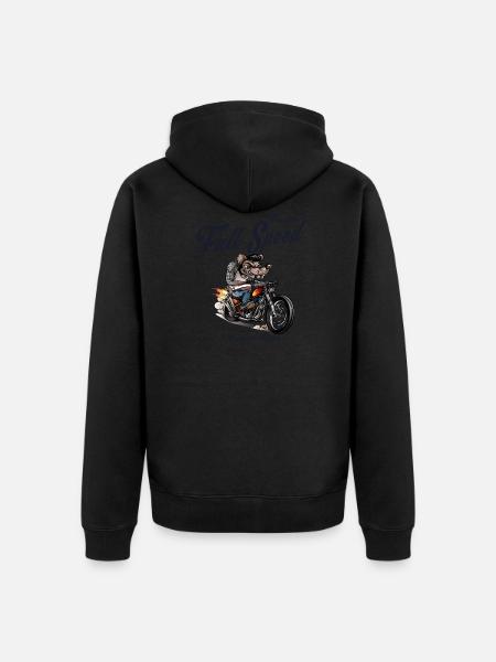 Full Speed Rat Race - Unisex Premium Organic Zip Hoodie - black