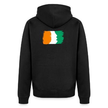 Elfenbeinküste Fußball Mannschaft land Geschenk - Unisex Premium Bio Zip Hoodie - Schwarz - Hinten - Nico (187cm)
