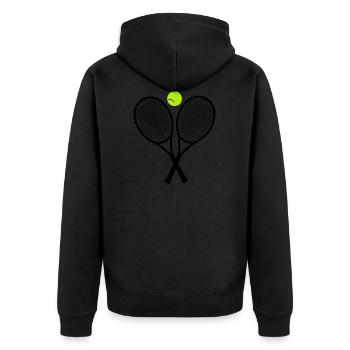 raquette de tennis - Veste à capuche bio Premium Unisexe - noir - Dos - Nico (187cm)