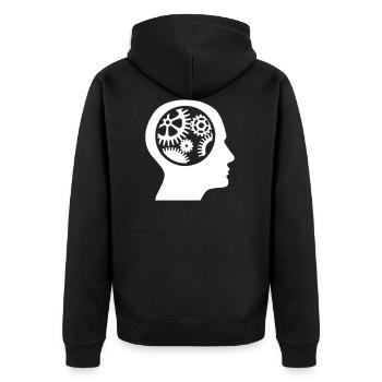 Vitesse dans la tête - Veste à capuche bio Premium Unisexe - noir - Dos - Nico (187cm)