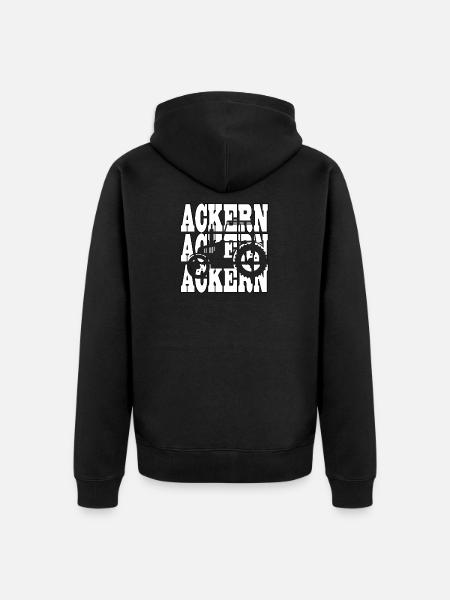 Arbeiten Traktor Ackern - Unisex Premium Bio Zip Hoodie - Schwarz