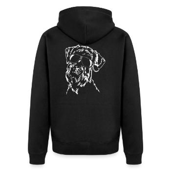 GEANT SCHNAUZER portrait cool Wilsigns - Veste à capuche bio Premium Unisexe - noir - Dos - Nico (187cm)