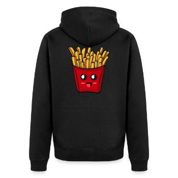 Frites frites - frites douces - Veste à capuche bio Premium Unisexe - noir - Dos - Nico (187cm)