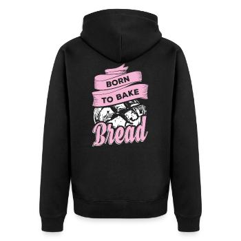 Bakers bake bread - Unisex Premium Organic Zip Hoodie - black - Back - Nico (187cm)