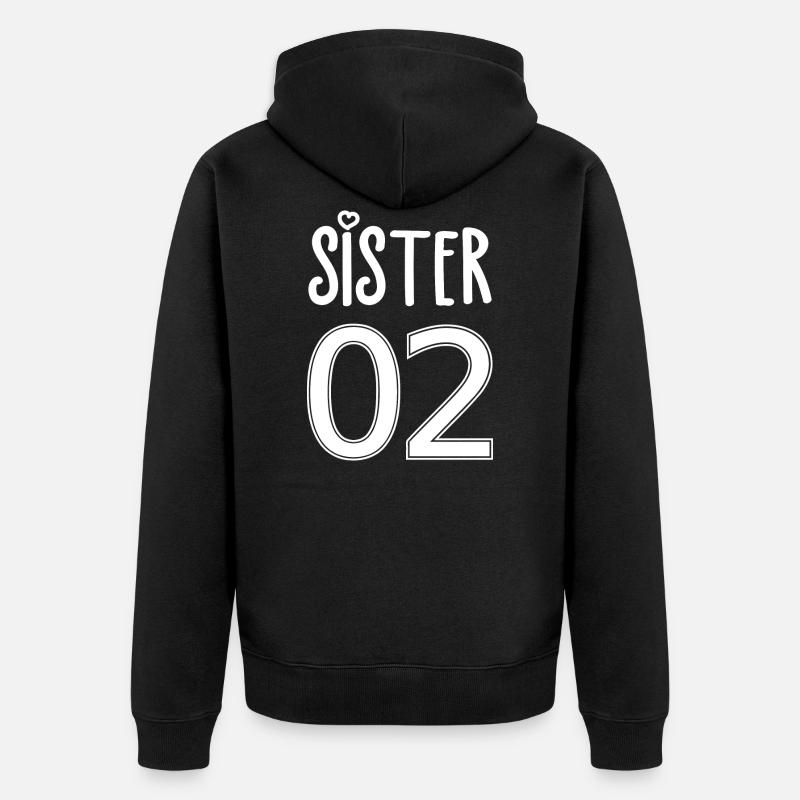 Sœur Numéro 02 Sister - Veste à capuche bio Premium Unisexe - noir