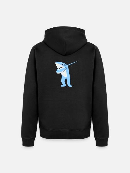 Hai - Unisex Premium Bio Zip Hoodie - Schwarz