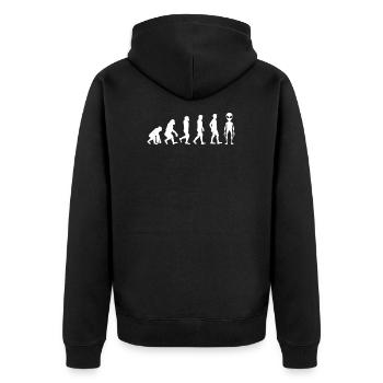 Evolution Alien T-Shirt Cadeau Alien - Veste à capuche bio Premium Unisexe - noir - Dos - Nico (187cm)