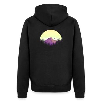 Cadeau de chemise de montagne de montagne de montagne de nature - Veste à capuche bio Premium Unisexe - noir - Dos - Nico (187cm)