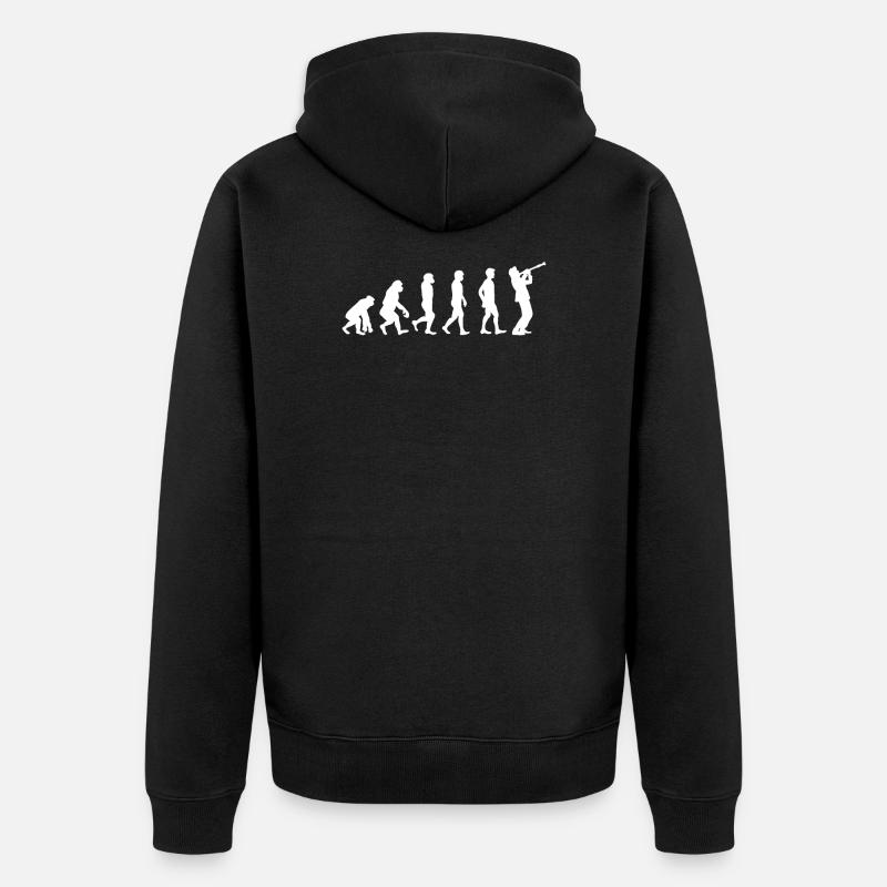 Clarinette Clarinette T-shirt Evolution - Veste à capuche bio Premium Unisexe - noir