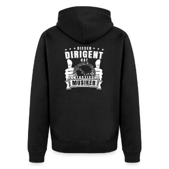 Tee shirt Chef d'orchestre cadeau Kapellmeister - Veste à capuche bio Premium Unisexe - noir - Dos - Nico (187cm)