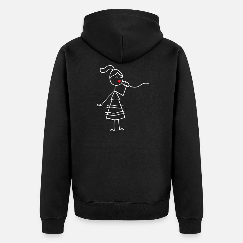 Geschenk Partnerlook Freundinnen Freundschaft BFF - Unisex Premium Bio Zip Hoodie - Schwarz