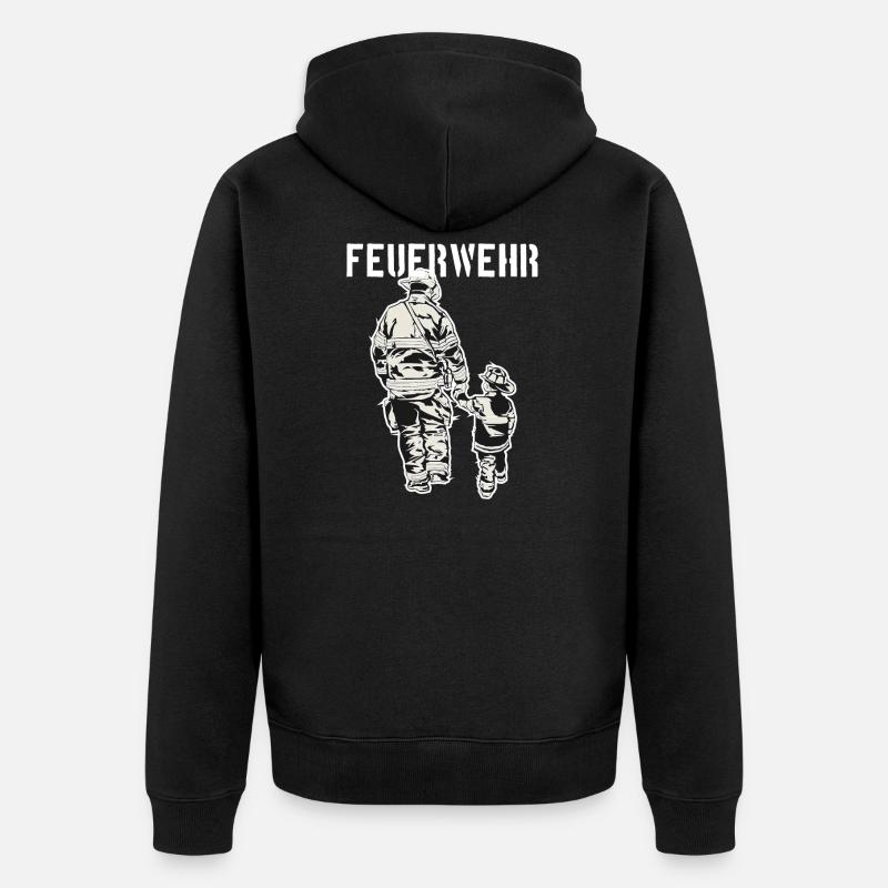 Pompiers - Veste à capuche bio Premium Unisexe - noir