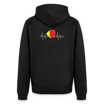 Fréquence cardiaque fréquence cardiaque arbitre - Veste à capuche bio Premium Unisexe - noir - Dos - Nico (187cm)