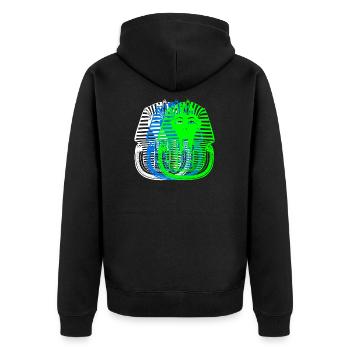Tutankahmun Tutankhamun Egyptian Mask Egypt - Unisex Premium Organic Zip Hoodie - black - Back - Nico (187cm)