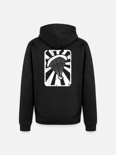 Paraglider - Unisex Premium Organic Zip Hoodie - black