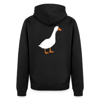 Oie - oies canard oiseau canards cadeaux - Veste à capuche bio Premium Unisexe - noir - Dos - Nico (187cm)