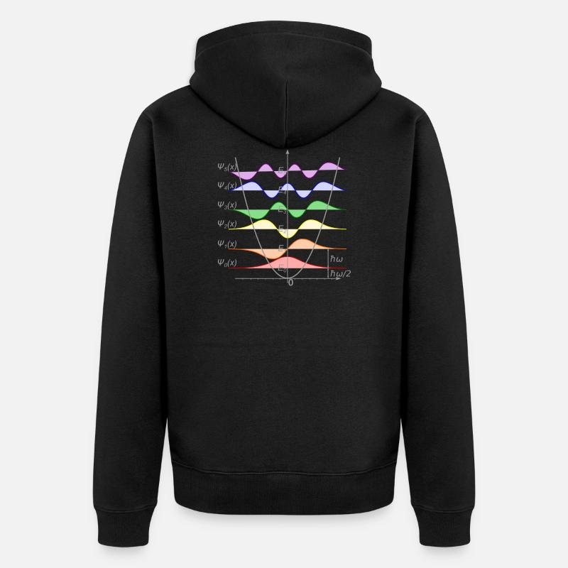 Harmonic Oscillator Quantum Mechanics Physics - Unisex Premium Organic Zip Hoodie - black