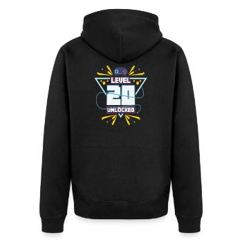 Level Up Gamer Zocker Gaming 20's Nerd Gift - Veste à capuche bio Premium Unisexe - noir - Dos - Nico (187cm)