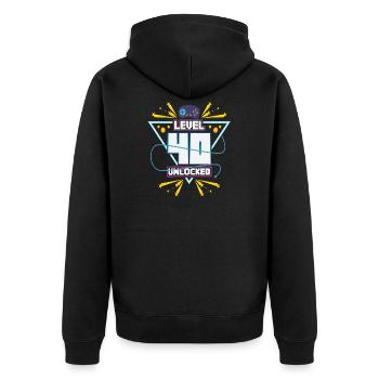 Level Up Gamer Zocker Gaming Nerd Gift des années 40 - Veste à capuche bio Premium Unisexe - noir - Dos - Nico (187cm)