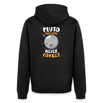Pluto 1930 2006 - Planet Space Astronomy - Unisex Premium Organic Zip Hoodie - black - Back - Nico (187cm)