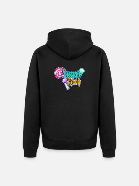 Sugar baby - Unisex Premium Organic Zip Hoodie - black