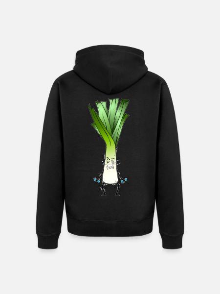 Leek - The biceps - Unisex Premium Organic Zip Hoodie - black