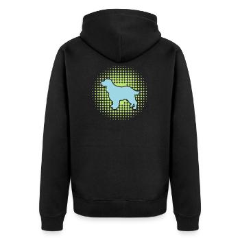 Cocker Spaniel design for Women & Men - Unisex Premium Organic Zip Hoodie - black - Back - Nico (187cm)