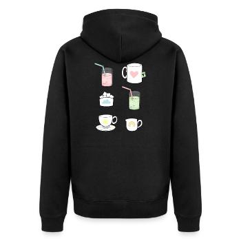 Fika Gear - Veste à capuche bio Premium Unisexe - noir - Dos - Nico (187cm)