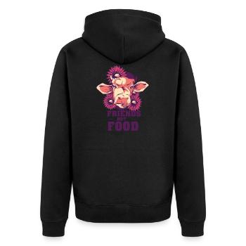 Cadeau de mode de vie sain Vegan Vegan Veganism - Veste à capuche bio Premium Unisexe - noir - Dos - Nico (187cm)