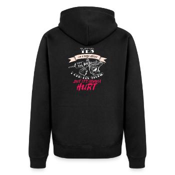 Tattoo Artist Spruch geschenk tätowierer - Unisex Premium Bio Zip Hoodie - Schwarz - Hinten - Nico (187cm)